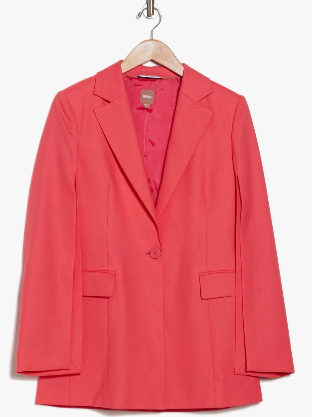 🔥Boss Jalasara Womens Coral Cape-Sleeve Blazer Jacket - Picture 3 of 11